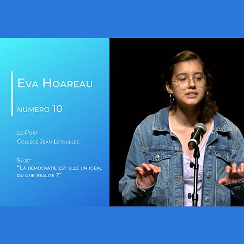 Concours départemental d'éloquence des collégiens 2022/202 – Eva Hoareau
