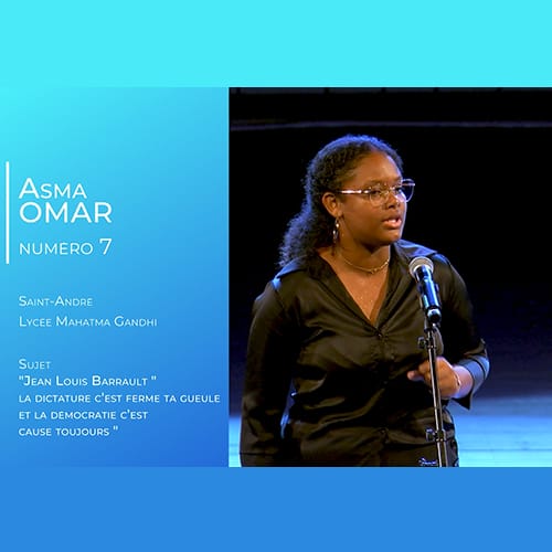 Concours départemental d'éloquence des lycéens 2022/2023 - Asma Omar