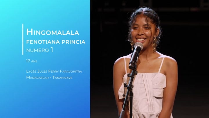 Concours départemental d'éloquence des lycéens 2024/2025 - HINGOMALALA Fenotiana Princia