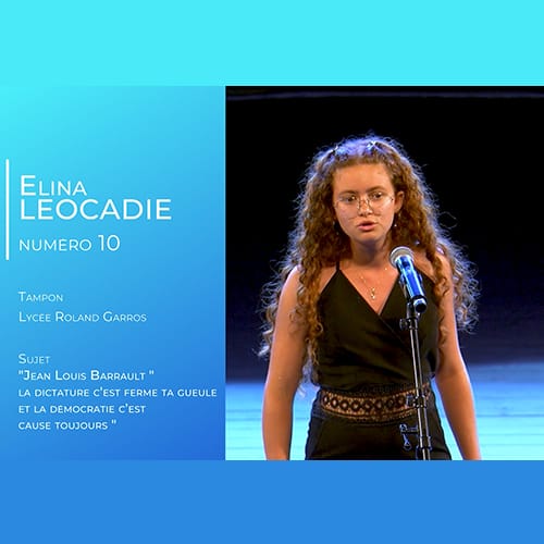 Concours départemental d'éloquence des lycéens 2022/2023 - Elina Leocadie
