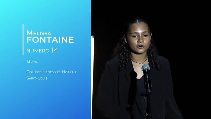 Concours départemental d'éloquence des collégiens 2024/2025 - Melissa FONTAINE, candidat numéro 14