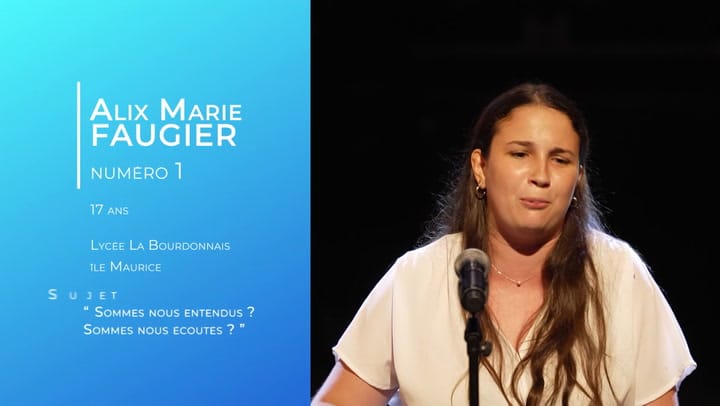 Concours départemental d'éloquence des lycéens 2023/2024 - Alix MARIE FAUGIER